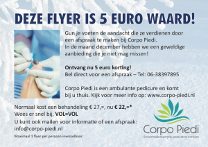 Corpo Piedi flyer voorzijde